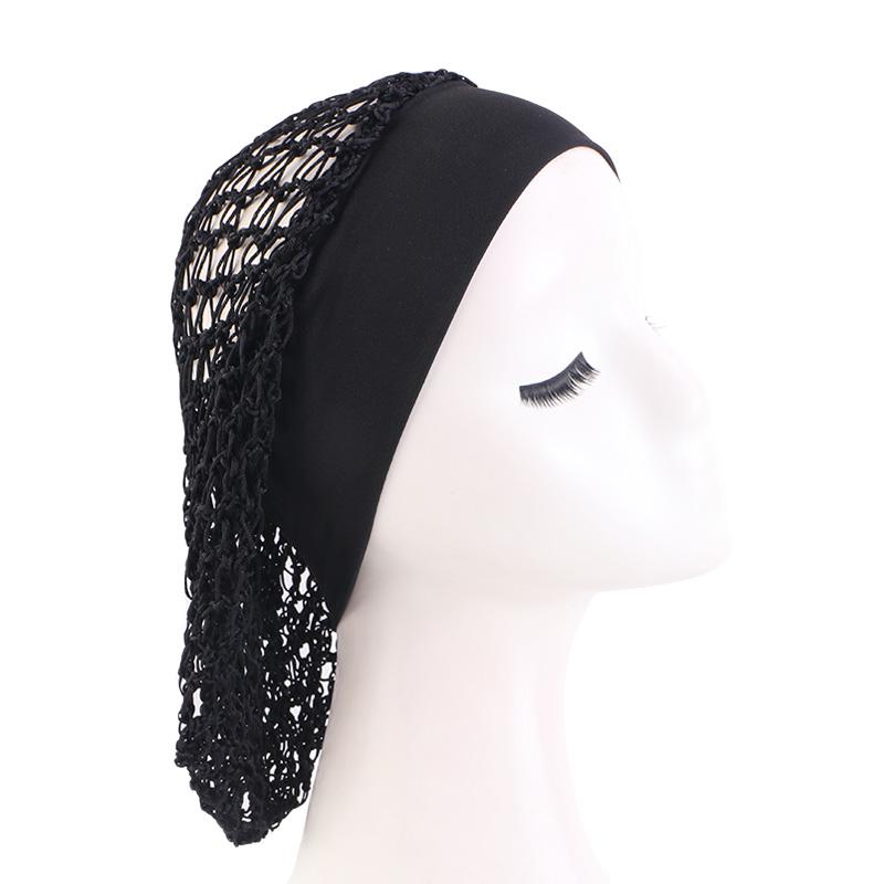 Women Ladies Hair Net Stretchy Wide Band Mesh Hair Net Wig Tools Soft Rayon Breathable Crochet Hairnets  Accessories