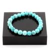 Stones and Minerals. Howlite Turquoise Beaded Bracelet 8 Mm. Made In France.