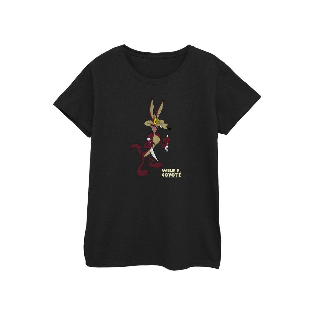 Looney Tunes Womens/Ladies Wile E Coyote Distressed Cotton T-Shirt