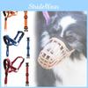 Dog Mouth Muzzles Anti Bark Collar Breathable Training Set Strips Reflective