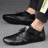 2025 spring men's new fashion driving octopus leather soft sole versatile breathable deodorant men's casual leather shoes