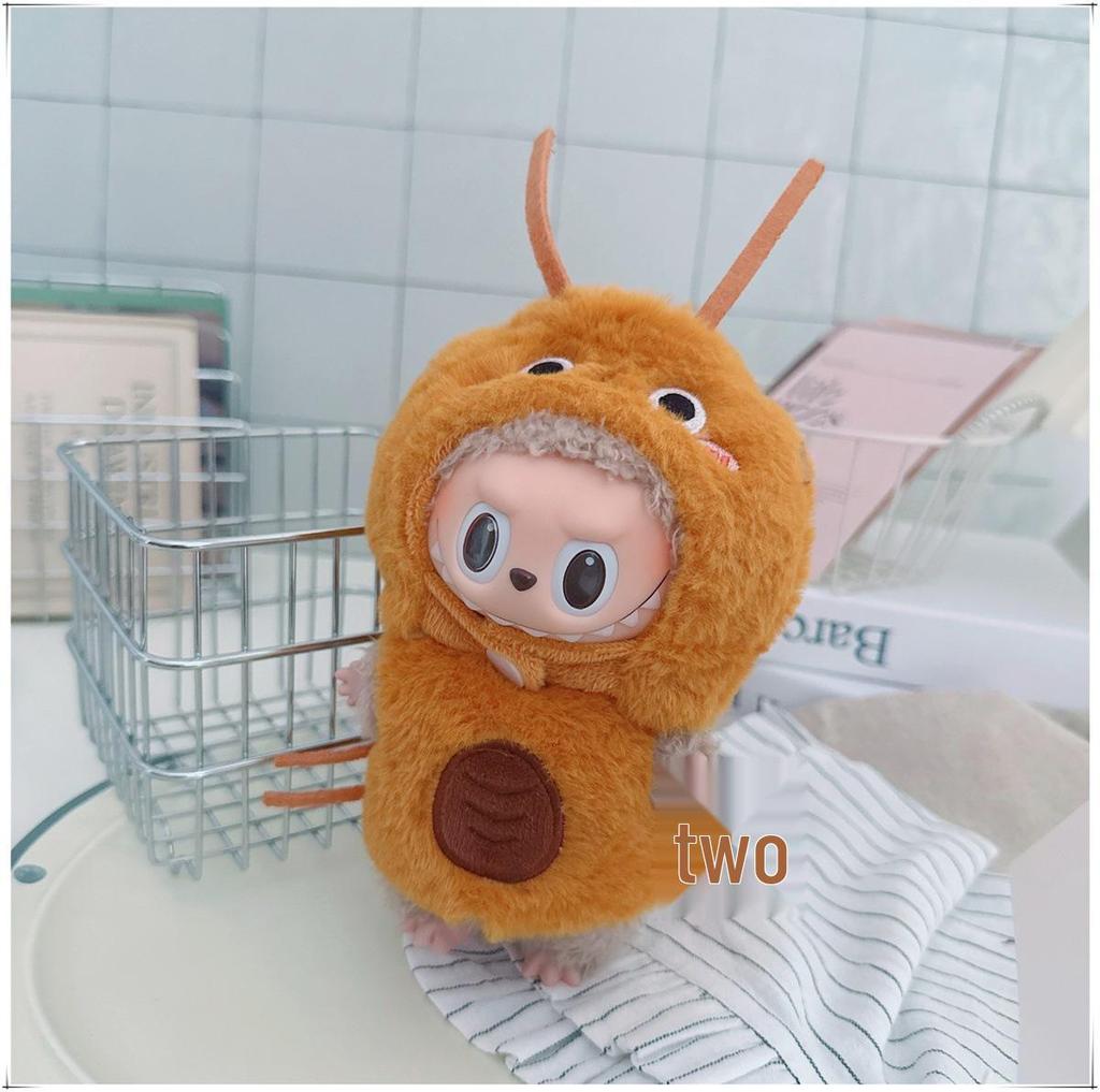 10cm Labubu Doll Clothes: Self-Deprecating Bear Plush Cape for 17cm Labubu Doll