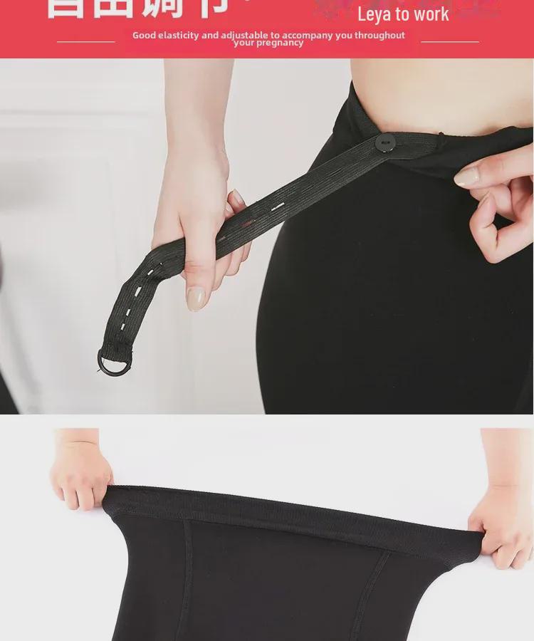 Женские нейлоновые леггинсы для беременных - теплые хлопковые с бархатной подкладкой для осени и зимы, цельные колготки большого размера