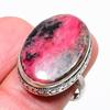 Родонит Драгоценный камень 925 Стерлинговое серебро Подарочное ювелирное изделие Кольцо Размер 7