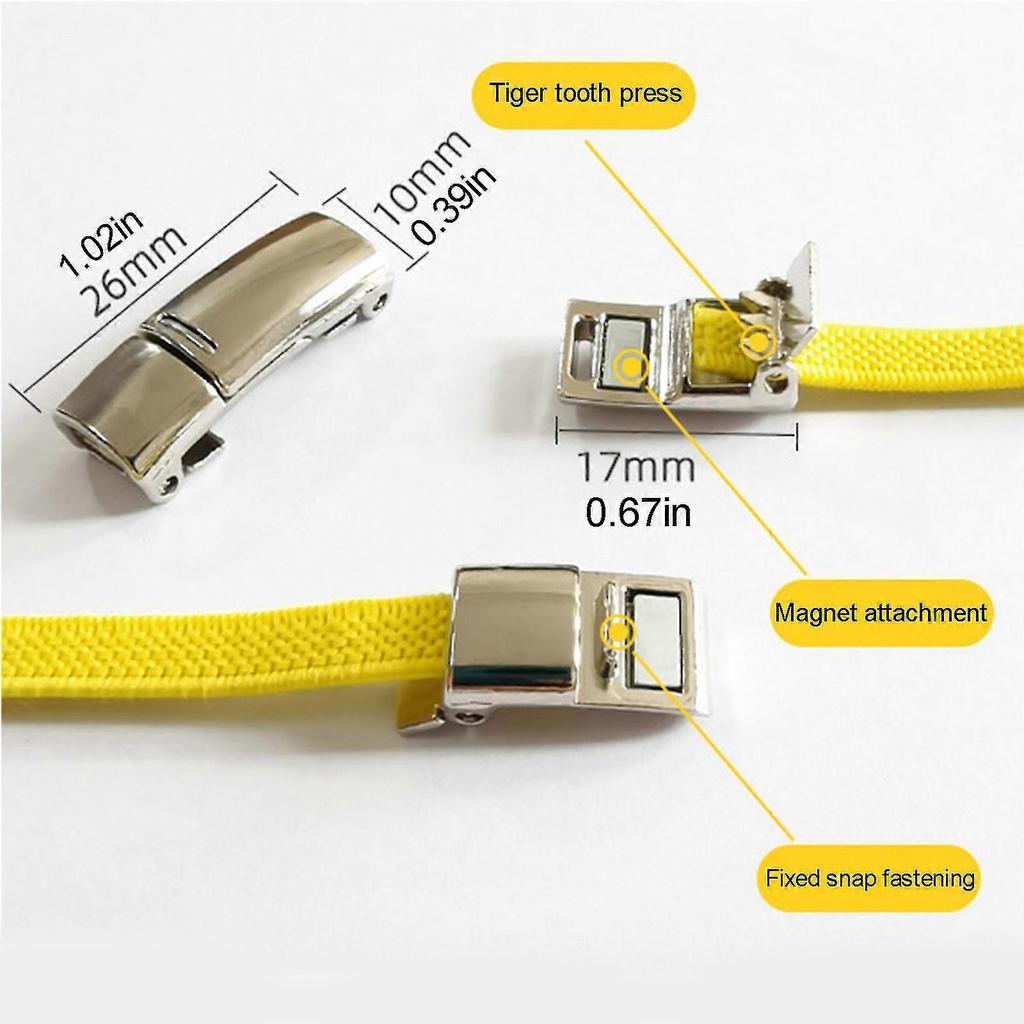 1pair Magnetic Shoelaces Buckle Lock,one Size,elastic Shoelaces For Kids And Adults