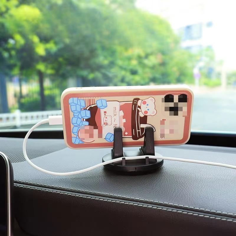 Универсальный автомобильный держатель для мобильного телефона Женский мультяшный медведь Аксессуары для рамки прибора центральной консоли автомобиля Интерьер