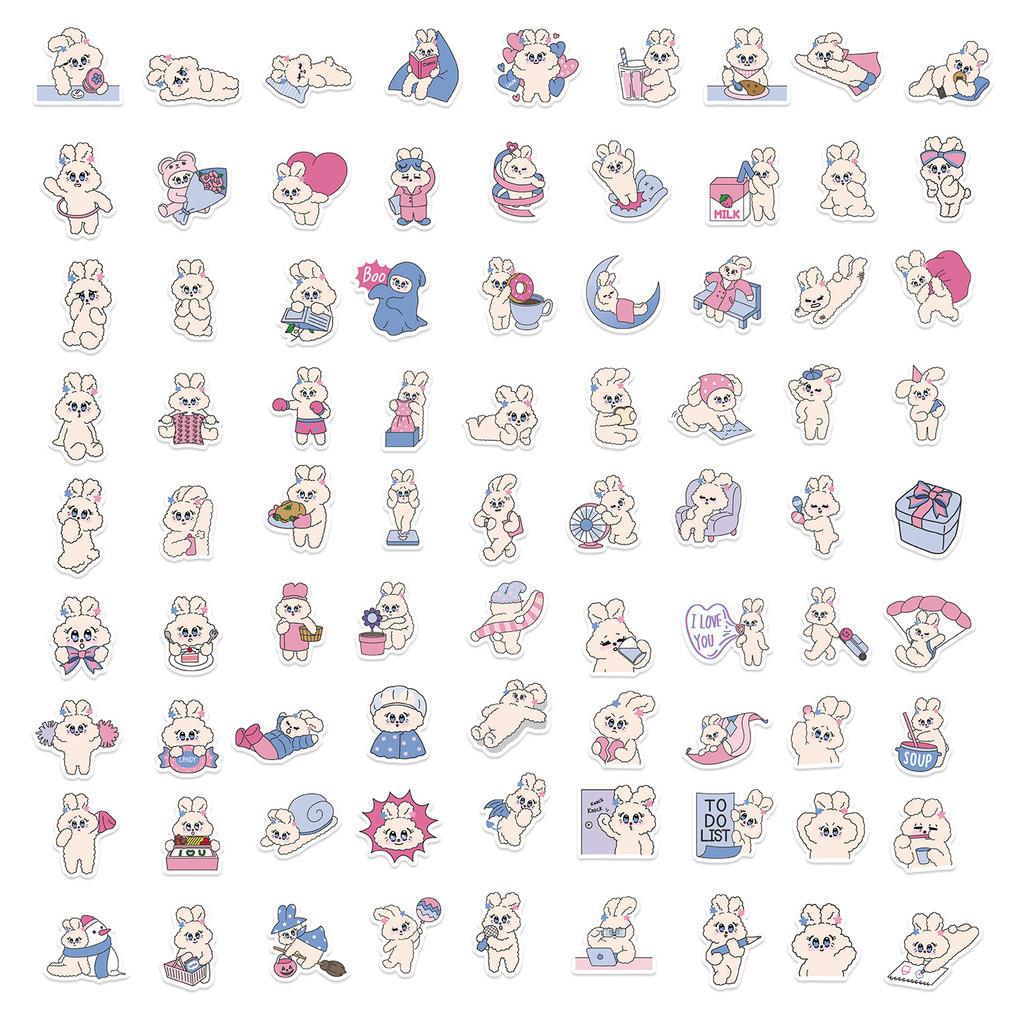 Bunny Lollipop Graffiti Stickers 90pcs Cute Style Guitar Notebook Luggage Diy Waterproof Decals