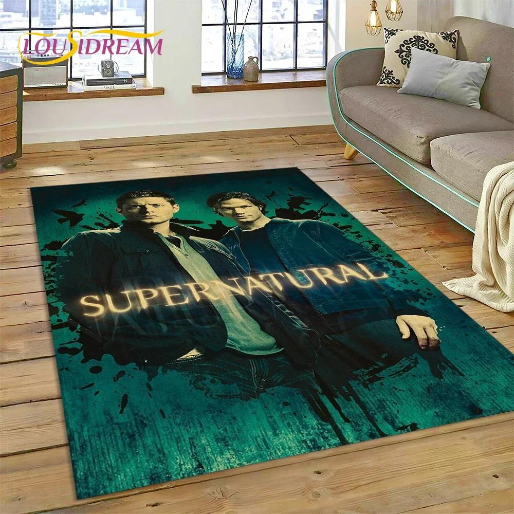 SPN Новейший Ковер с 3D-изображением Дина и Сэма из Сверхъестественного для Спальни, Гостиной, Дома, Декор для Дивана, Детская Игровая Большая Декоративная Напольный Коврик