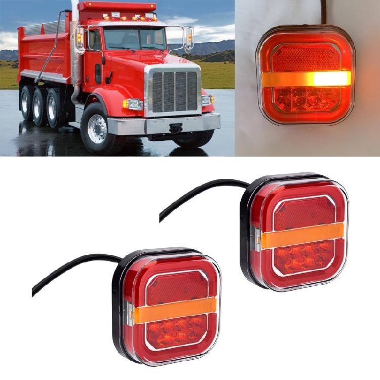 2pcs Trailer LED Tail Indicator Number Plate Light Rear Reverse Brake Stop Lamp