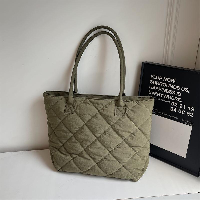 Студенческая сумка-тоут для занятий, женская новая вместительная сумка для поездок на работу, модная осенне-зимняя ромбовидная повседневная сумка через плечо