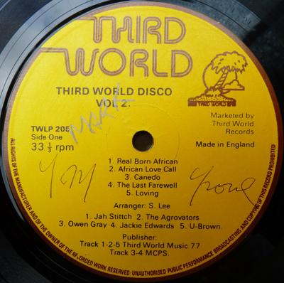 LP Пластинка РАЗНЫЕ ИСПОЛНИТЕЛИ - Third World Disco Vol.2 TWLP205 Third World 1977 UK Регги, Ска и Даб Б/У