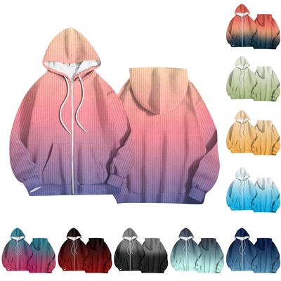 Женская модная куртка, повседневный кардиган с капюшоном и длинными рукавами с принтом, толстовки