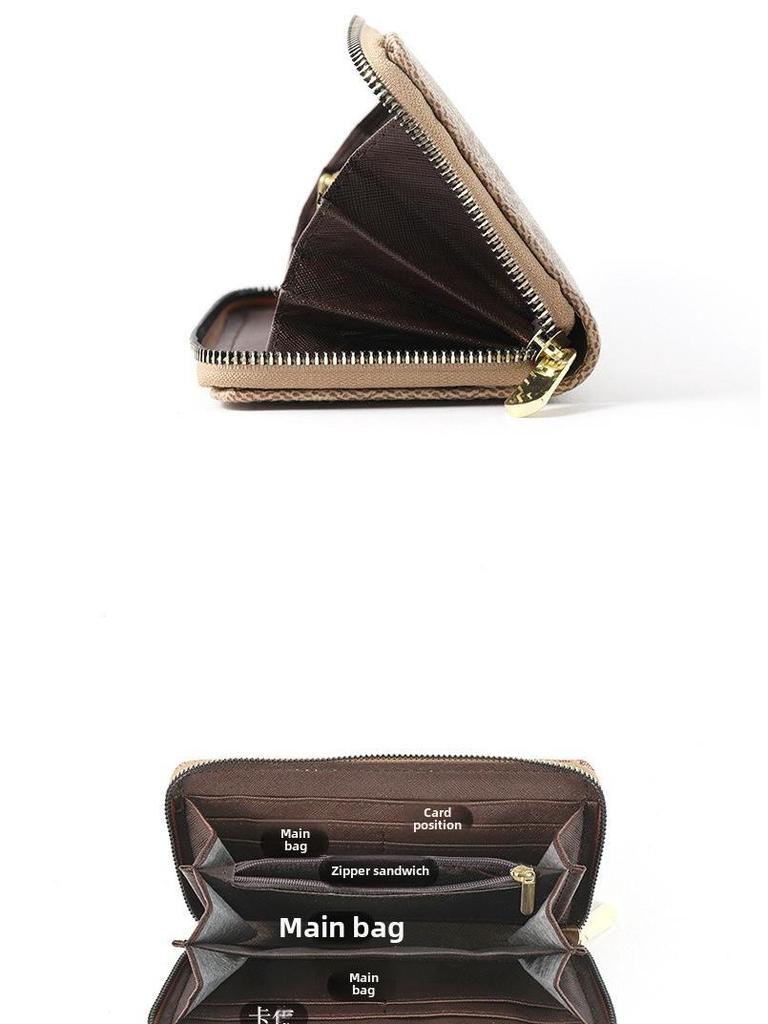 Women's Long Zipper Clutch Wallet 2022 - Korean Style, Large Capacity, Multiple Card Slots, Printed Pattern, Mobile Phone Holder