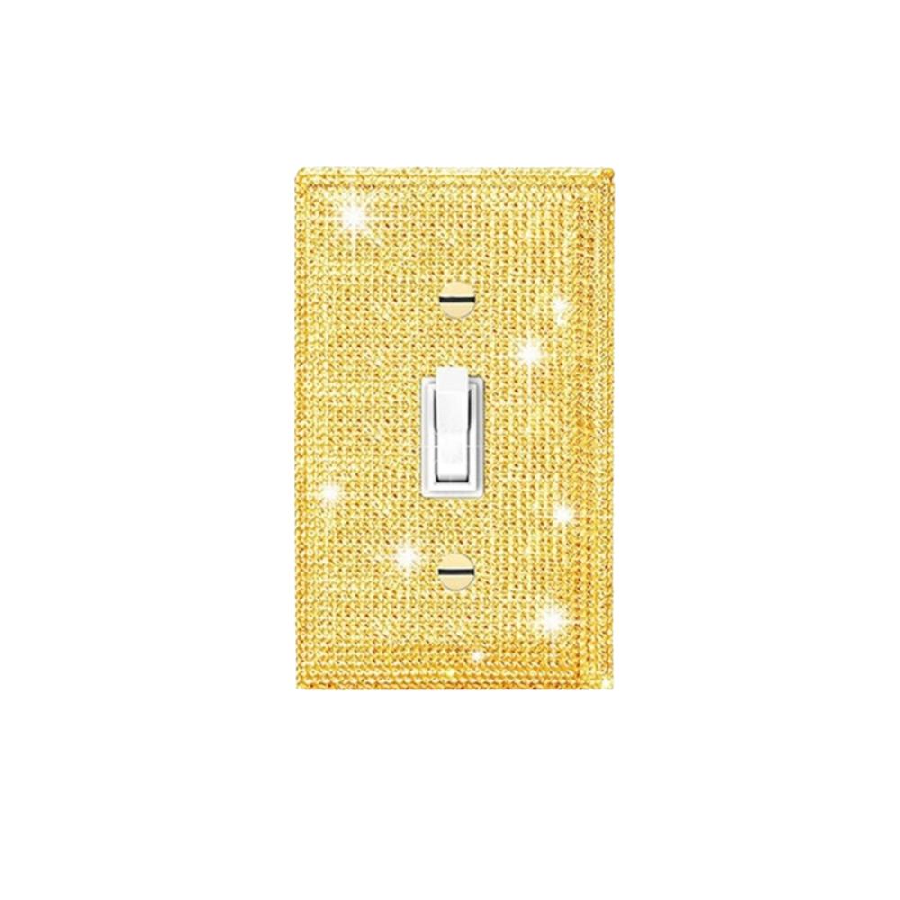 Блестящая декоративная накладка для выключателя, пылезащитная настенная панель, модная накладка на розетку, гостиная