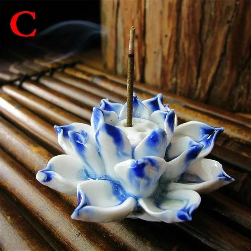 Home Decoration Creative Gifts Lotus Incense Stick Ceramic Sandalwood Stove Home Teahouse Office Decor Aromatherapy Stove