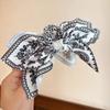 Bowknot Cashew Flower Hair Clip French Style Bow Hair Rope Cute Bow Hair Claw  Daily