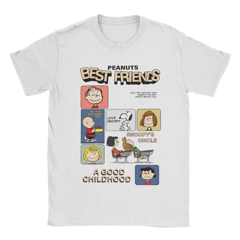 Unisexs Womens Cartoon Snoopy Peanuts TShirt Cotton Printed TShirt Top Casual Fashion Unisex Womens Y2K Harajuku TShirt