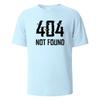 Футболка с принтом 404 Not Found Летние футболки для мужчин и женщин Хлопок Круглый вырез Свободный крой Повседневные Топы с короткими рукавами