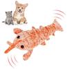 Игрушки для кошек Электрический Лобстер USB-аккумуляторная симуляция прыгающих креветок Плюшевый электрический питомец Дразнящие игрушки для кошек и собак Шевелим Лобстером