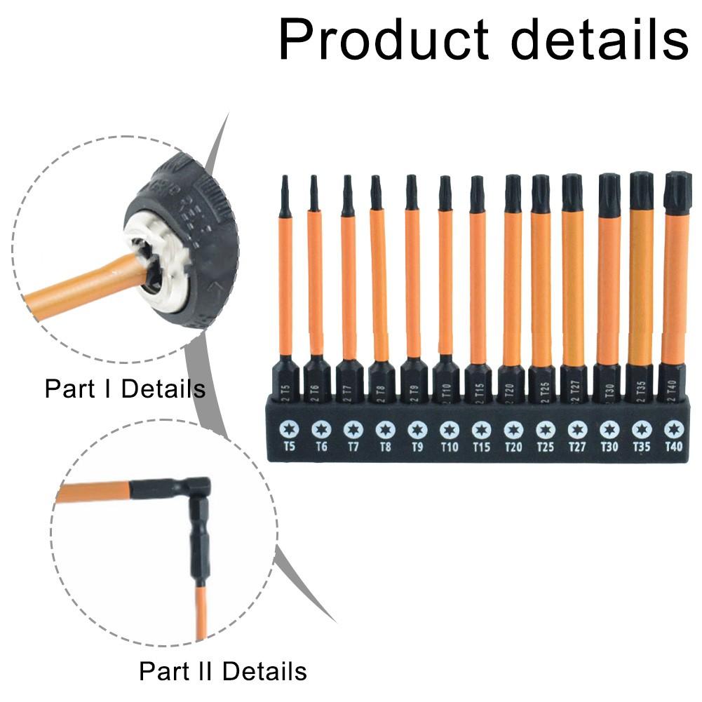 Набор звездообразных бит из легированной стали 13 шт. T5T40 для самостоятельного ремонта и установки
