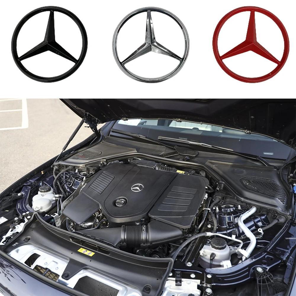 70mm 3D Metal Car Styling Engine Badge Decoration Hood Emblem Sticker for Mercedes Benz E C G M R S Class W176 W204 W212 GLC CLA WF1