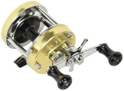 AbuGarcia Ambassador 5500CS Rocket Champagne Gold Праворучная двухручная круглая катушка для ловли окуня, змееголова и сома, для ловли сверху (Посол)