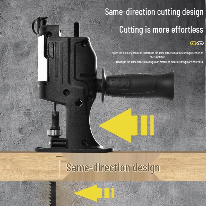 Electric Drill Chainsaw & Jigsaw Conversion Head: Handheld Reciprocating Saber Saw for Woodworking
