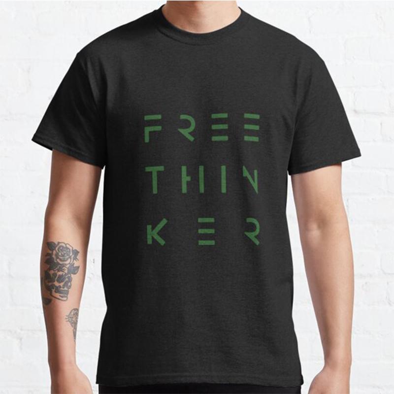 Плюс размер S-3XL Free Thinker Печатная футболка Мужские топы Модная одежда Футболки