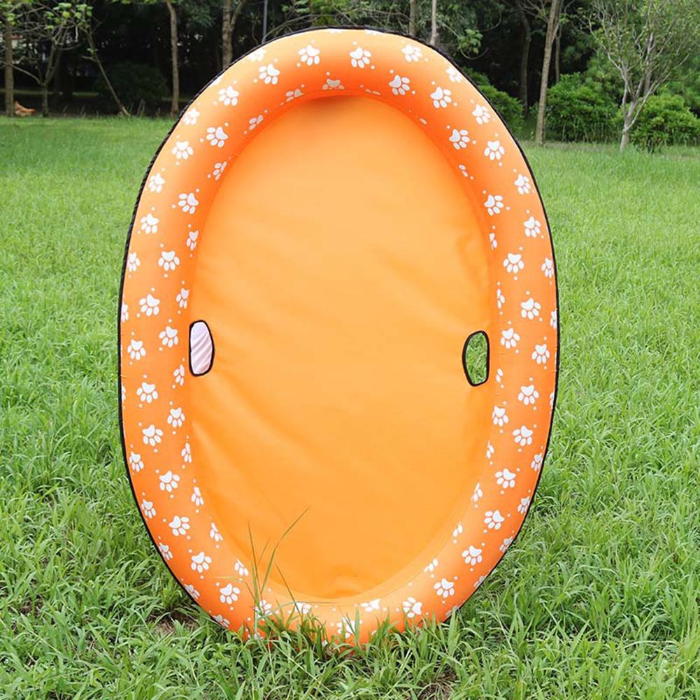 Footprint Pool Raft Bed Play Pet Inflatable Dogs Cushion Water