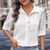 Осенний однотонный топ с длинным рукавом, белая рубашка, женская повседневная женская блузка, элегантная рубашка, офисная женская одежда, женская Blusa 30137