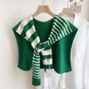 Striped Knitted Shawlette for Women - Spring/Autumn Fashionable and Lightweight Neck & Shoulder Cover