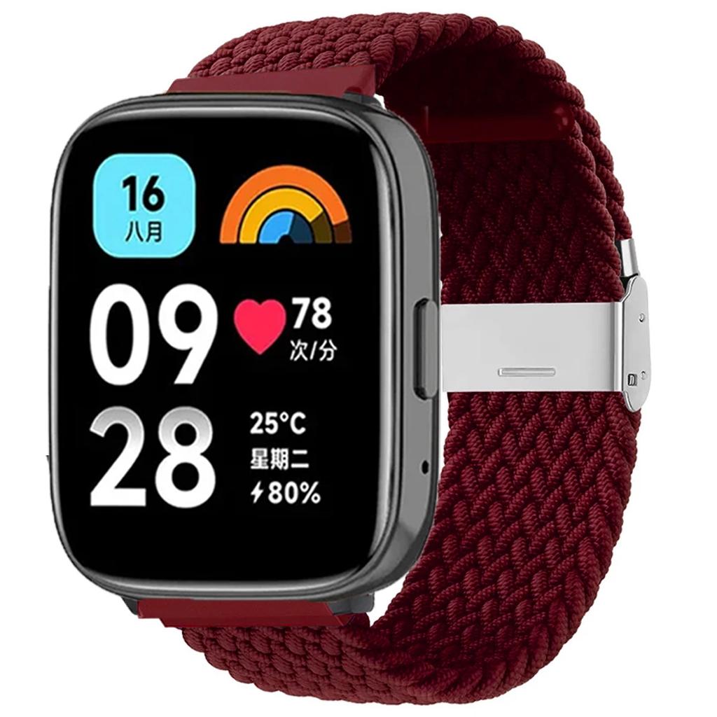 22mm Elastic Braided Strap For Redmi Watch 5/3 Active Watchband Nylon Adjustable Quick Release Bracelet For Redmi Watch 3/5 Lite