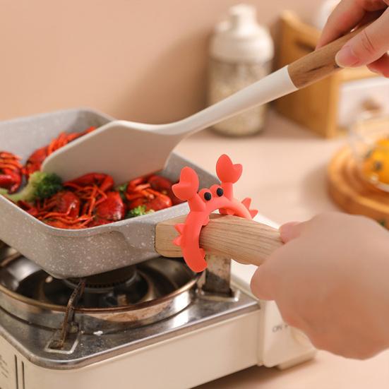 1/2 шт. Креативная подставка для лопатки в форме краба, держатель для столовых приборов, пищевой, не содержащий BPA, не нагревается