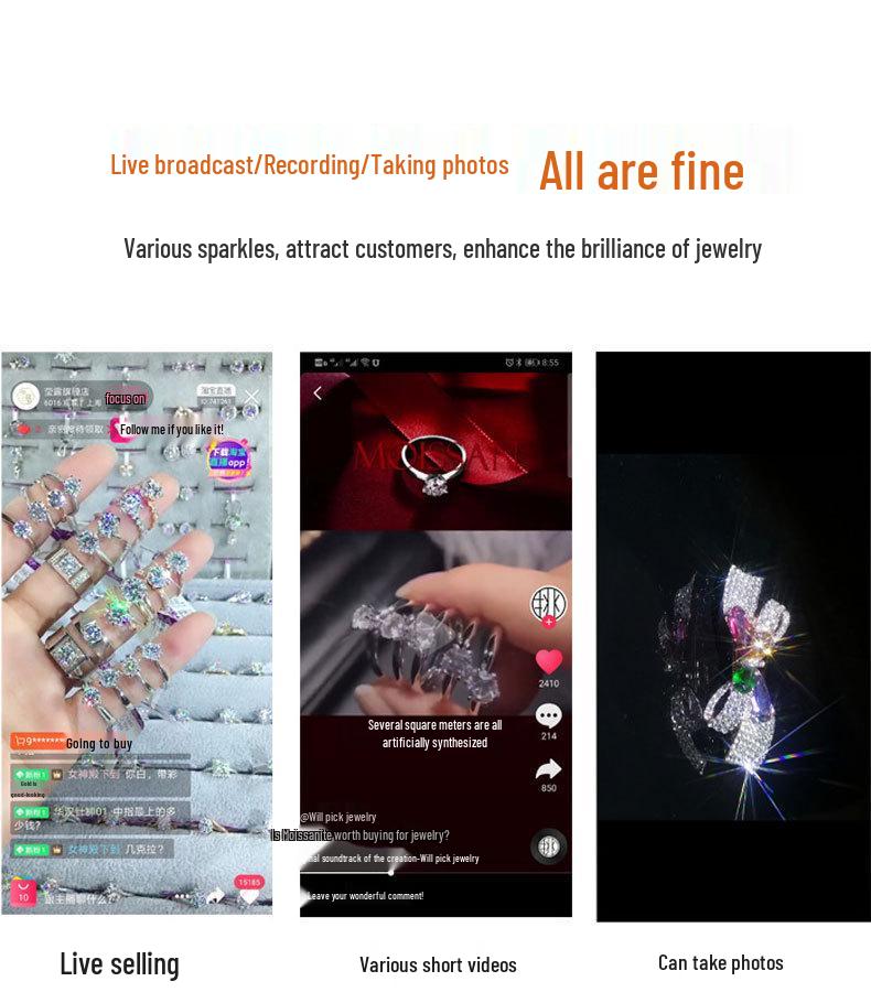 Светодиодный ювелирный спот 40 Вт с 3-цветной регулировкой света для фотосъемки бриллиантов