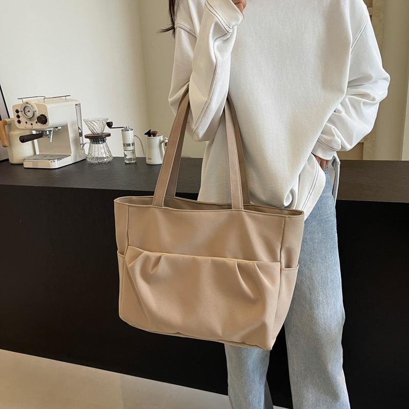 Холщовая сумка женская сумка через плечо большая вместительная сумка для поездок на работу однотонная сумка