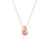 Double Loop K10 Pink Gold Necklace Diamond 111016123113 [Official] 4℃ (Yondo Sea)