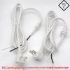 Japanese Standard C17 Angled Power Cord with Flip-Over Two-Pin AC Plug