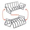 Non-Stick Rib Shelf Stand Barbecue Rib and Roast Rack Stainless Steel Grilling BBQ Chicken Beef Ribs Rack Grilling Basket