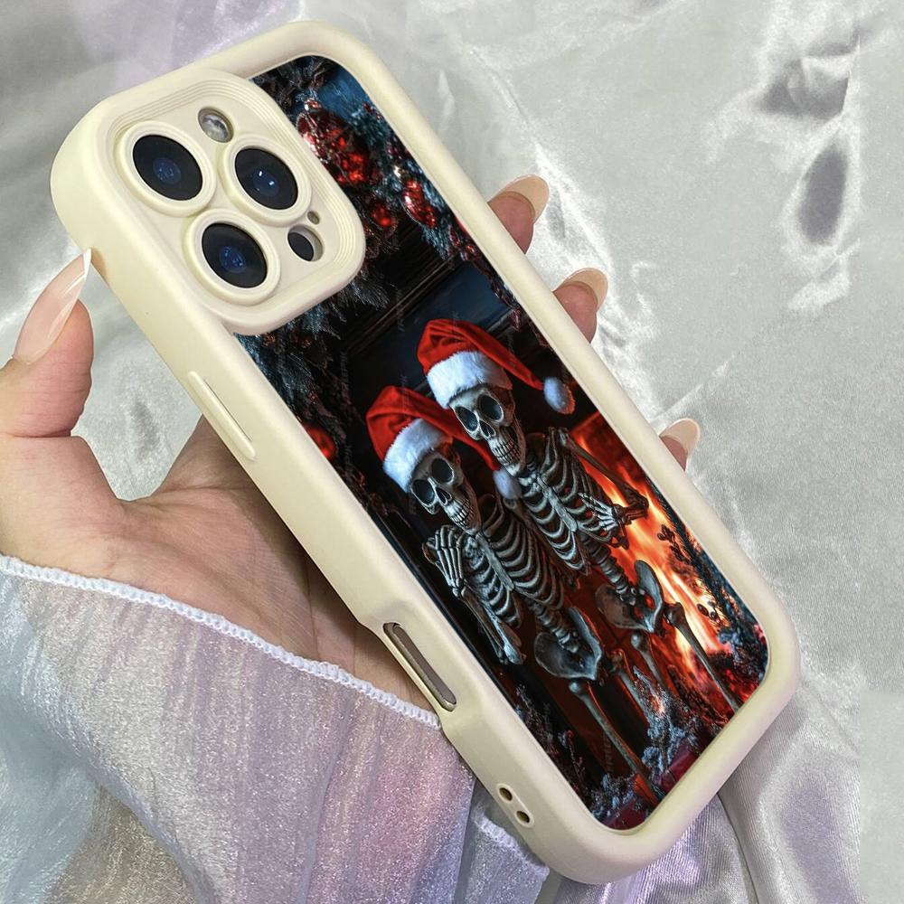 JT277 Хэллоуинская Безумие Черепа Арт для iPhone 17 16 15 14 13 Pro Max Samsung S26 S25 S23 Ultra A17 A16 A07 A56 Xiaomi 15T Redmi 15c Note 14 Мягкий Чехол