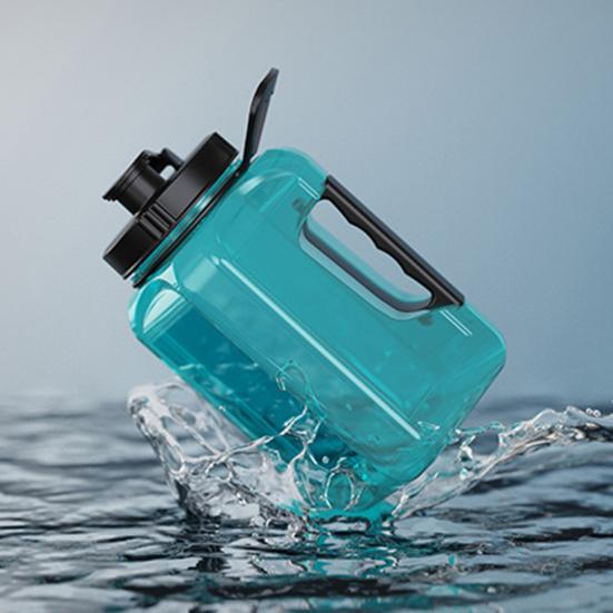 Sports Water Bottle with Handle Food Grade BPA Free Leak-Resistant Wide Opening Design Water Jug Fitness Sports Bottle