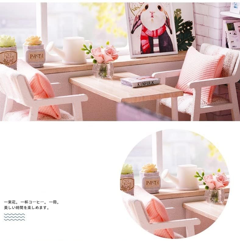 Кукольный домик для начинающих, набор миниатюрного дома, DIY деревянный кукольный домик, миниатюрный набор, набор для ручной работы с пылезащитной крышкой (Тихое время)