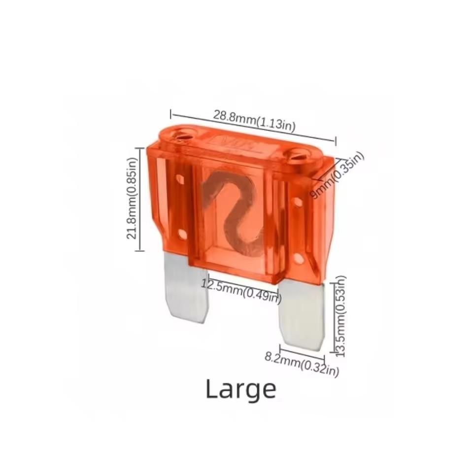 10pcs 32V Mini Micro Medium Large Fuse Safety 1A 2A 3A 4A 5A 10A 15A 7.5A 20A 25A 30A 35A 40A 50A 60A 70A 80A 100A Insert Fuses Fuses4