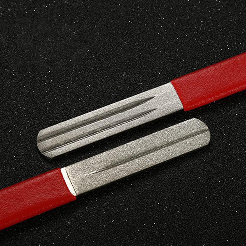 Камень для заточки рыболовных крючков Портативный шлифовальный инструмент Зернистость мелкая средняя Точилка для рыболовных крючков Алмазный напильник с брелоком