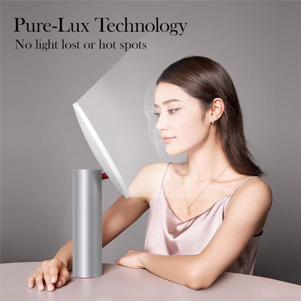 AMIRO Smart Lighted Makeup Mirror with Natural Daylight LED Lights, Red