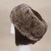 Winter Basin Hat Faux Fur Lined Hollow Top Foldable Warmth Retention Fuzzy