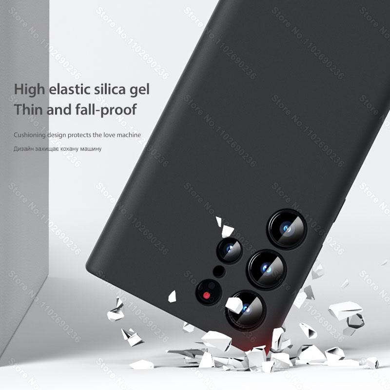 Противоударный чехол из жидкого силикона для Samsung Galaxy S24 S23 S22 S21 S25 Ultra A55 A54 A34 A52 5G Аксессуары Милая мягкая задняя крышка