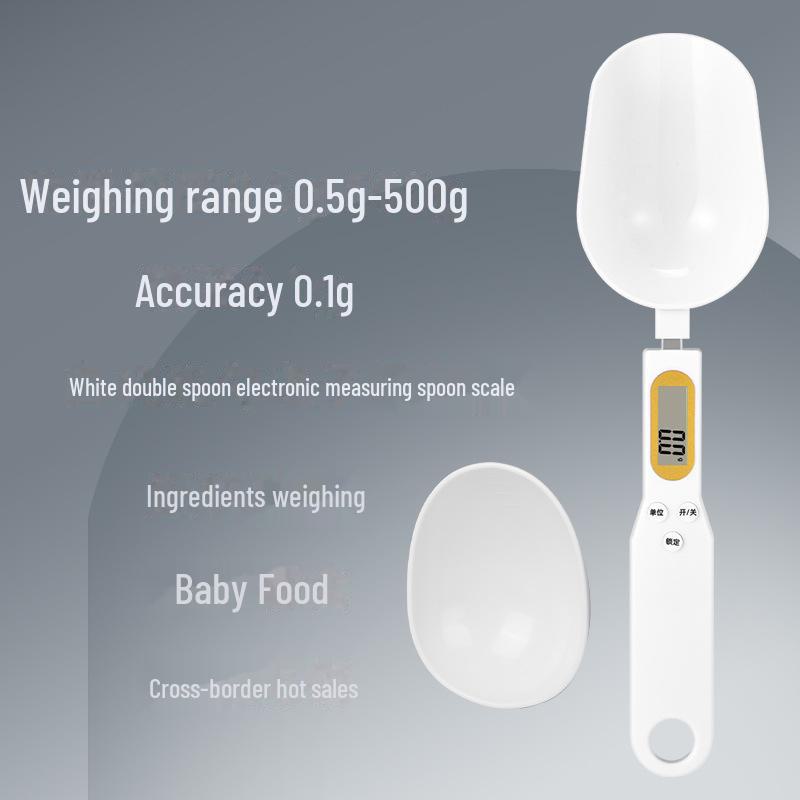 Электронные кухонные весы-ложки - компактные цифровые пищевые весы для ингредиентов, белые