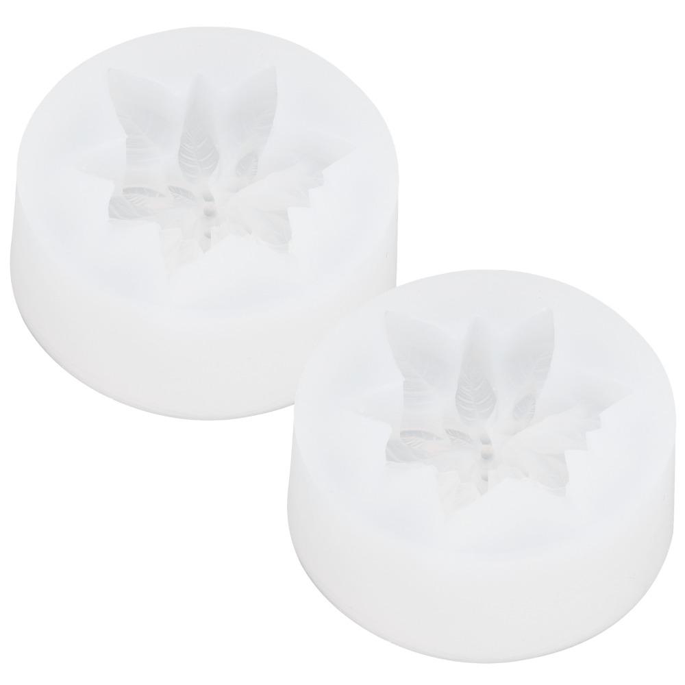 2pcs Flexible Silicone Flower Silicone Mold Easy Release Chocolate Soap Mold Cake Decoration