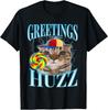 Lollipop Cat Meme Greetings Huzz Funny Silly Cat Brainrot T-Shirt