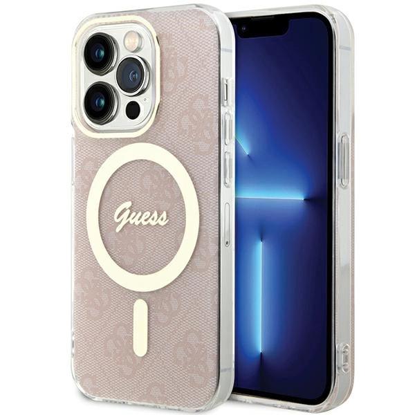Guess Guhmp15Lh4Stp Iphone 15 Pro 6.1Rózowy/Pink Hardcase Iml 4G Magsafe